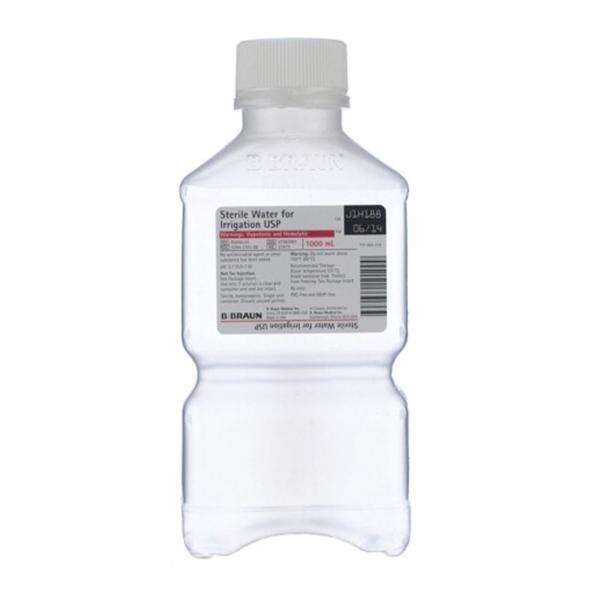 Water Irrigation Solution 1000mL Non-DEHP/Non-PVC Strl Plstc Inj Cntnr 1000ml, 16 EA/CA